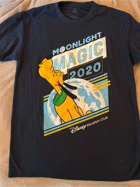 Disney Black Short Sleeve 'Moonlight Magic 2020' Pluto Graphic Tee